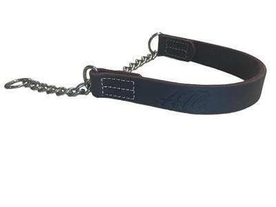 Joel Silverman - Alternative Training Collar - Gentle No-Pull Dog Collar - Leather & Chain Combo for Humane, Low-Neck Control - Trainer-Trusted Leather Dog Collar for All Breeds (Large)