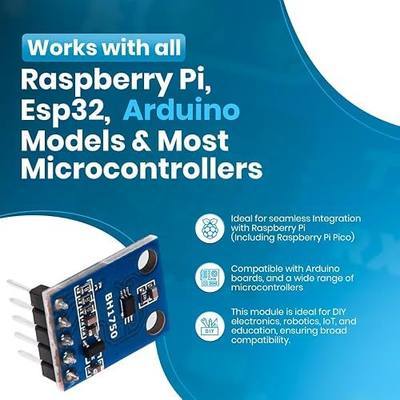 SHILLEHTEK GY-302 BH1750 Pre-Soldered Light Intensity I2C IIC Module for Raspberry Pi, Arduino, ESP32, and Other Microcontrollers - High Accuracy Lux Measurement