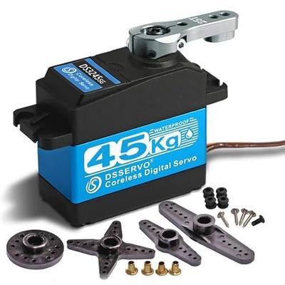 ZOSKAY 45KG high Torque Coreless Motor servo Metal Gear Digital and Stainless Steel Gear servo arduino servo for Robotic DIY,RC car (Blue/45KG 180 Degree)