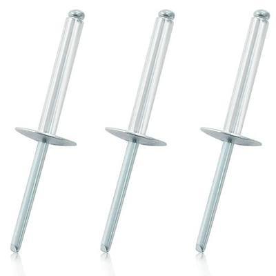Aluminum Blind Rivets, 3/16" x 1-1/4", Silver, 60 Pcs | Large Flange Aluminum Blind Rivets Dome Head Pop Rivets for Installing Accessories,