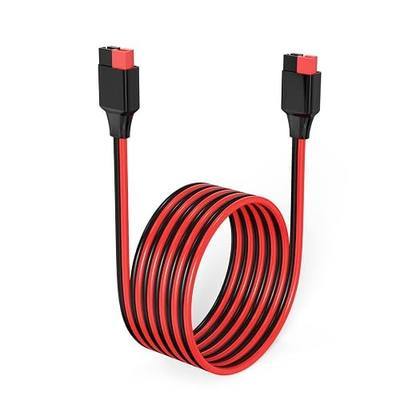 ELFCULB 10AWG 6FT Anderson Extension Cable 2 6 10 20 35 50FT Solar Extension Cable Anderson Connector for Portable Power Station Solar Generator Solar Panel (6FT) | 45A battery connector cable with stranded tinned copper wire for battery systems, RVs, and power equipment.
