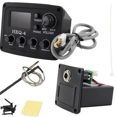Acoustic 4 Band EQ Equalizer Guitar Preamp Piezo Pickup Tuner Acoustic Guitar Preamp Amplifier Equalizer Tuner (HEQ-4)