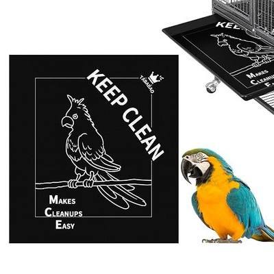 Bird Cage Liners, Parrot Cage Liners, 30pcs Disposable Cage Liners for Birds, Non-Woven Pre-cut Large Bird Cage Liners For Parrot Parakeet Conure Cockatiel, Paper Bird Cage liners, 20 x 18 inch