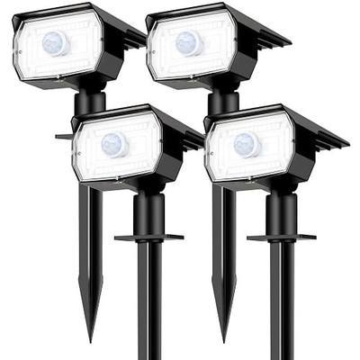 nipify Solar Lights Outdoor Waterproof, Motion Sensor Spot Lights- 4 Pack/56 LED/3 Modes Solar Powered Spotlights 2-in-1 Auto On/Off Landscape Lighting for Outside Yard Wall Garden, Cool White