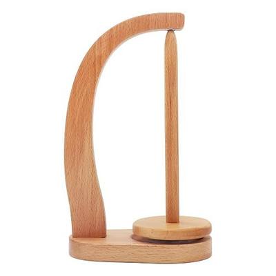 Sthmeyue Yarn Holder for Crocheting, Beech Yarn Spinner: Effortless Rotation Achieved Through Magnetic Levitation,Wooden Spinners for Crocheting,Yarn Ball Holder (Natural)