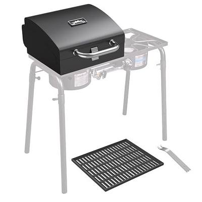 14" x 16" Deluxe Outdoor BBQ Grill Box for Camp Chef 14" Cook Systems Parts | Replace for CampChef BB30L, Cast Iron Grate, Food-Grade Enamel, Even Heat Distribution, Built-In Thermometer, Hinged Lock Lid