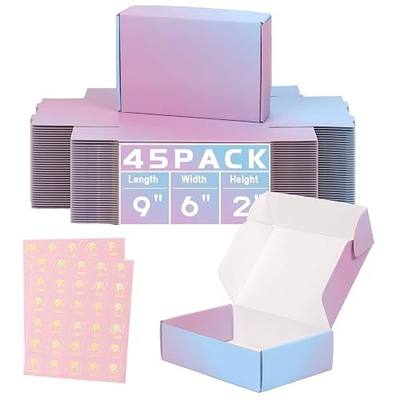 9"x6"x2" Shipping Boxes 45 Pack, Corrugated Packaging Mailer Boxes, Purple Gradient Shipping Packaging Boxes for Small Business