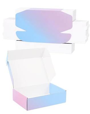 7"x5"x2" Shipping Boxes 50 Pack, Small Corrugated Packaging Mailer Boxes, Gradients Shipping Packaging Boxes for Small Business