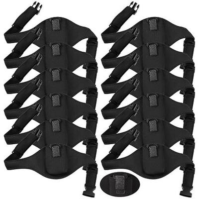 Jexine 12 Pack Mic Belt Wireless for Theatre Neoprene Microphone Holder with Anti Dropping Strap Sweat Absorbent Belt Waistband Bag for Fitness Instructor Vertical Speaker