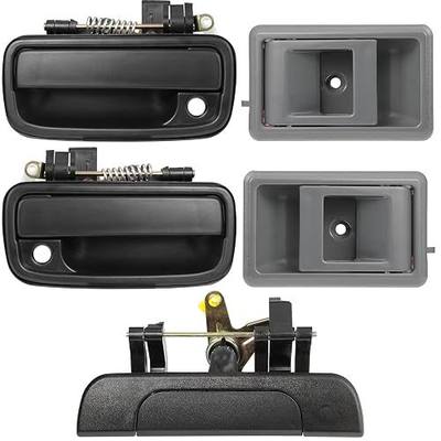 Exterior Door Handle & Interior Door Handle Set Compatible with 1995-2000 Toyota Tacoma,Replaces# 69220-35020, 69210-35020,6909035010