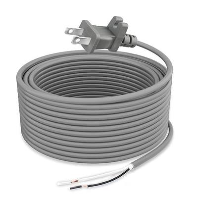 36ft Upright Vacuum Cleaner Replacement Cord for Shark Bissell Hoover Electrolux Eureka Sanitaire Kenmore AC Gray Extension Cord
