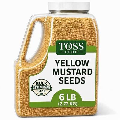 Culinary Whole Yellow Mustard Seed, 6 LB - 96 Ounce Container of Yellow Mustard Seeds, Perfect for Pickling, Rubs and Cooking