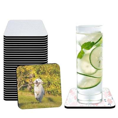18 PCS Sublimation Coasters Blanks Bulk, 4x4 Inch Square Blank Cup Mat Rubber for Sublimation Transfer Heat Press Printing DIY Crafts
