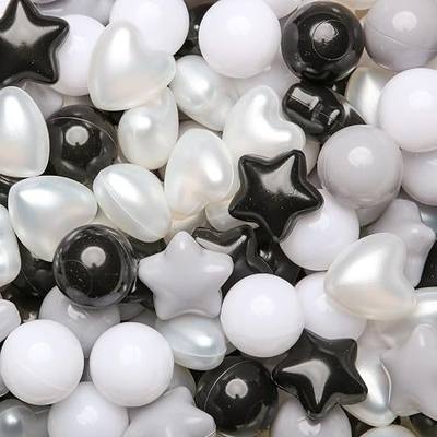 GOGOSO Ball Pit Balls,Plastics Balls for Ball Pit, Stars Hearts Shape for PastelBall for Toddlers Kids