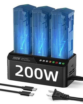 LKTOP 200W Mavic 3 Pro Battery Charging Hub (3.5X Super Fast) Mavic 3T/3E/3TA Parallel Charger for DJI Mavic3/Pro/Classic/Cine/Enterprise Drone,60% Storage/95% Fast Mode (Charge 3 Batteries: 1hr) | Mavic 3 Charger,3.5X Super Fast for DJI Mavic3/Pro/Classic/Cine/Pro Cine/Enterprise/Thermal Drone,Cont