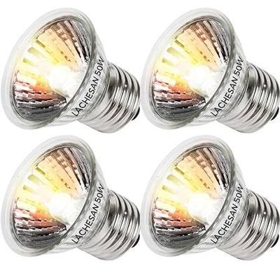 4-Pack 50W UVA Bulbs, Fit E26 Heat Reptile Lamp, Light Turtle Heat Lamp for Reptiles and Amphibian Tanks, Terrariums and Cages, Works with Various Lamp Fixtures
