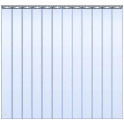 Peryiter 12 Pcs 72" x 84" Heavy Duty Clear PVC Strip Curtain Kit, Waterproof Insulated Strip Door for Warehouse, Freezer, Cooler, Garage - Fits 6' x 7' Doors