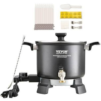 VEVOR 8Lbs Wax Melter for Candle Making, Large Electric Wax Melting Pot, 4-Level Temperature Control, Easy Pour Spout Easy Clean for Candle Soap Cream Beauty Bulk Production Business or Home ASIN