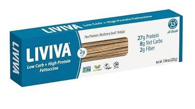 LIVIVA Low Carb High Protein KETO Value Pack Spaghetti Noodle Pasta 6 Pk – 135 g Protein per Box with Pea Protein & Konjac Flour - 8g Net Carbs, Diabetic-Friendly - Healthy Al Dente Pasta (6 Pack, Fettuccine Pasta)