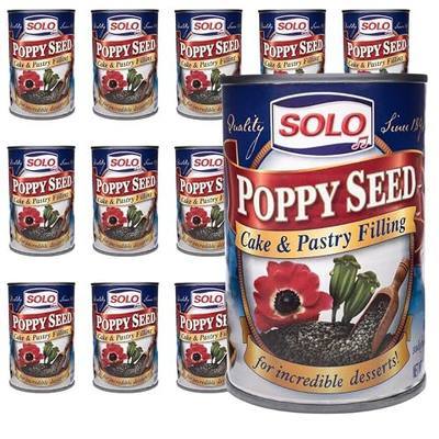 SOLO Poppy Seed Cake & Pastry Filling, 12.5oz (Pack of 12)