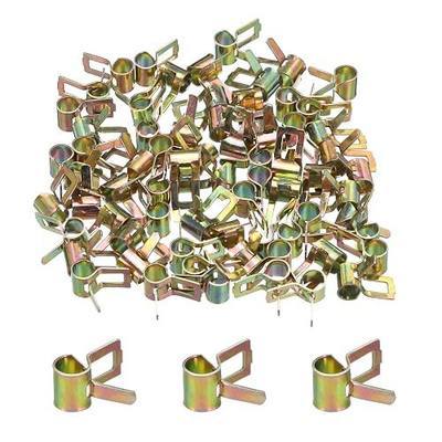 MECCANIXITY ID 5mm 3/16inch Fuel Line Hose Clips, Pipe Clamps,Spring Hose Clamp,Low Pressure Air Clamp, Water Pipe Air Tube Vacuum Hose Clamp Fastener Pack of 70(Rose Gold)