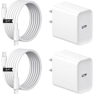iPhone 17 16 15 Charger Fast Charging 2+2Pack 20W USB C Wall Charger with 6FT Fast Charging Cable Compatible with iPhone 17/17 Air/17 Pro/17 Pro Max/iPhone 16/15 Series, iPad Pro/AirPods