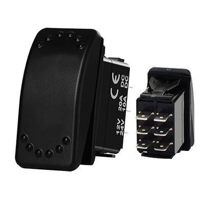 3 Position Rocker Switch 12V 20A 6 Pin DPDT ON Off ON for Marine Boat Tractor Golf Cart 4x4 ATV UTV Waterproof