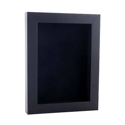 24x36 Black Shadow Box Frame | with a 3/4" Usable Display Depth | Includes a Black Real Suede Texture Acid-Free Backing Board, UV Resistant Acrylic, and Hanging Hardware