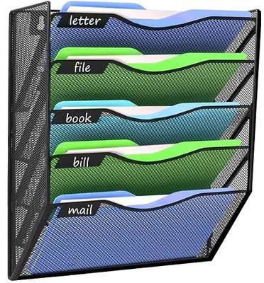 Kuntine.B Wall File Organizer Office Hanging Magazine Holder Wall File Organizer for Office Home