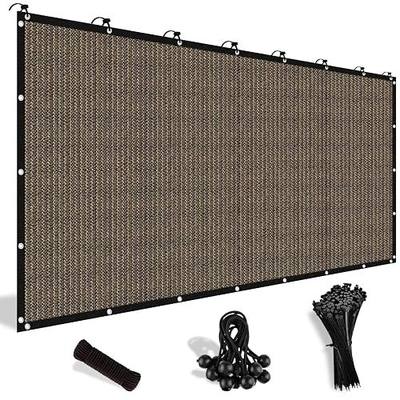 Shade&Beyond Customized Size 90% Sun Shade Cloth with Grommets, 08' X 10' Pergola Shade Cover Canopy, Mesh Tarp Sun Screens for Patio, Outdoor, Garden, Backyard, Mocha, GN05