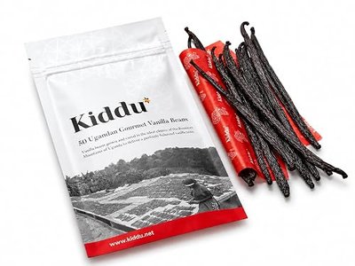 50 Ugandan Grade A Vanilla Beans - Gourmet Vanilla Bean Pods for Baking -15-20cm