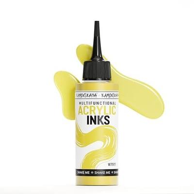 Kamenskaya Acrylic Inks for Artists - 'Banana' Acrylic Ink, 3.38 Fl Oz (100 ml)