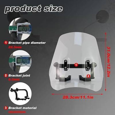 Xitomer Windshield Windscreen Fit for CRF300L 2021-2024 CRF250LS 2021-2023, CRF250L CRF250M 2012-2023 Motorcycle Windshield