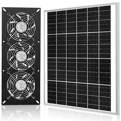 Fanspex Solar 3 Fan Kit Waterproofed for Chicken Coop, Greenhouse & Shed | High Velocity Solar Powered Fans for Outdoor Intake or Exhaust Air