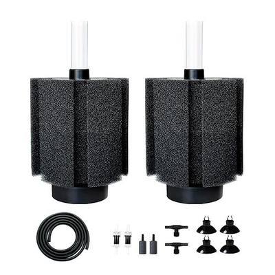 2 Pack 60-70 Gal Aquarium Sponge Filter with Air Stone, Ceramic Filter Media | Media Quiet Fish Tank Bio Filter For Breeding Fry Shrimp Betta Fish Tank