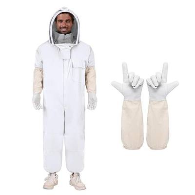 Beekeeper Suit, Full Body with Fencing Veil & Goatskin Gloves