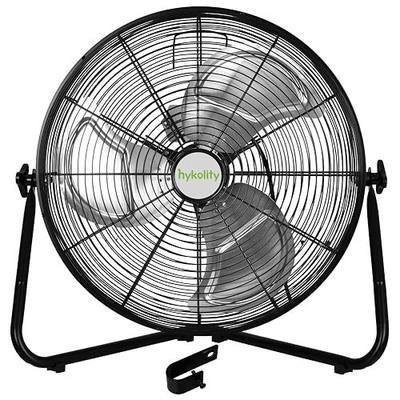 hykolity 20" High Velocity Floor Fan, 3-Speed 4650 CFM Heavy Duty Industrial Metal Shop Fan with Wall-Mounting System, Ideal for Commercial, Garage, Greenhouse and Gym