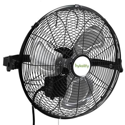 hykolity 3000 CFM 14 in. Outdoor Wall Mount Fan, 3-Speed Industrial Grade High Velocity Outdoor Fans, Black Waterproof Wall Fan for Patio, Garage, Commercial, and Gazebo - ETL Listed