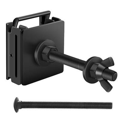 E Track Spare Tire Holder Mount E-Track Double Fittings Spare Wheel Carrier | Patented Design, Heavy Duty Steel, Upgraded Etrack Rail Accessories, for Enclosed Trailer Truck Garage Warehouse Semi, Black