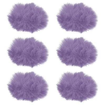 MECCANIXITY Furry Microphone Windscreen 10mm x 55mm Mic Cover Windshield for Indoor Outdoor Microphone Purple 6 Pack