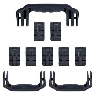 Pelican 1650 Replacement Handle & Latch Set by ColorCase - Black Handles & Double Throw Latches