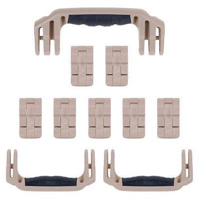Pelican 1650 Replacement Handle & Latch Set by ColorCase - Desert Tan Handles & Double Throw Latches