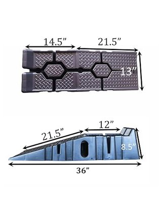 X-Haibei Pair Car Vehicle Ramps for Oil Changes or Home Garage Maintenance, 5500lb Load Rating Pair, Lifts Vehicles 6.3" High,Truck Service Ramps, Trailer Park