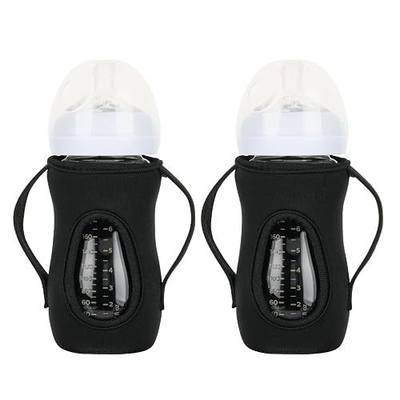 Beautyflier 2PCS Sleeve Covers for 8 oz Philips Avent Glass Natural Baby Bottle, Reusable Insulator, 3.3mm Thicken Heat and Cold Retention Baby Bottle Sleeve, Non Slip Grip, Sleeve Only