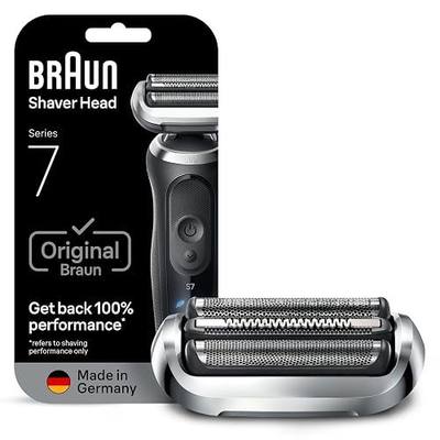 Braun Series 7 Electric Shaver Replacement Head, Easily Attach Your Shaver Head for a Shave as efficient as Day one, Compatible with New Generation Series 7 Shavers, 74S, Silver