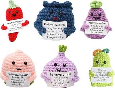 Positive Potato Crochet Emotional Support Pickles Cucumber, Handmade Emotional Support Positive Potatoes Knitted Potato Pocket Hug Doll for Table (#7)
