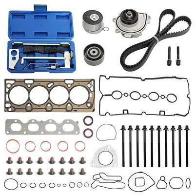 Head Gasket Set with Timing Belt Kit, 1.8L, Compatible with Chevy Cruze/for Sonic/for Cruze Limited L4 DOHC 16v 2011-2017 OE*HS26516PT1 TCKWP338 24422964 (68PCS)