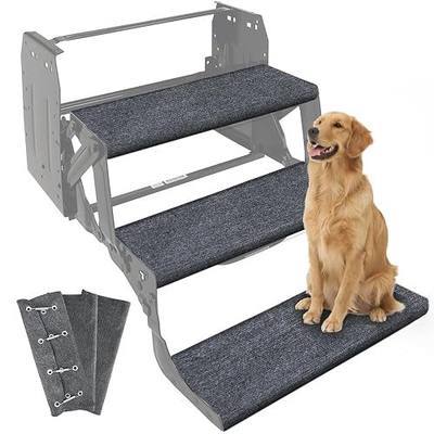 CircleRoad RV Step Covers 22 Inch 3 Pack RV Stair Covers Wrap, Best Fits 8-11" Deep Camper Stairs, RV Step Rugs Gray, Kid & Pet Friendly