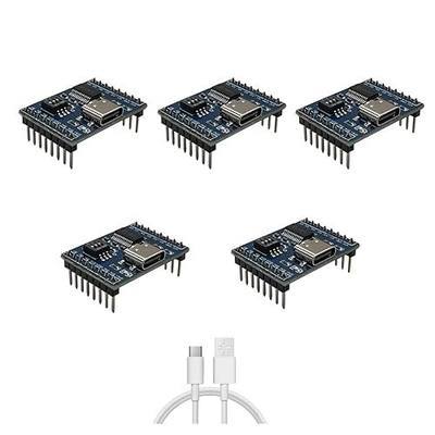 XLW Voice Playback Module,16M Sound Board MP3 Music Player with Speaker,DC3.6-5.2V,USB Downloadable 10 IO Trigger Serial Port Control for Voice Prompts, Broadcast Device Factory, Xmas DIY-5 Pack