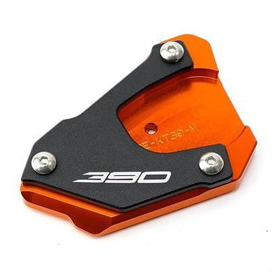 Motorcycle Kickstand Pad For 390 Adventure Enduro R SMC R Orange | For 2020-2025 2026 390 adventure R 390 SMCR 390 Enduro R accessories, side stand extension, wider base prevents sinking